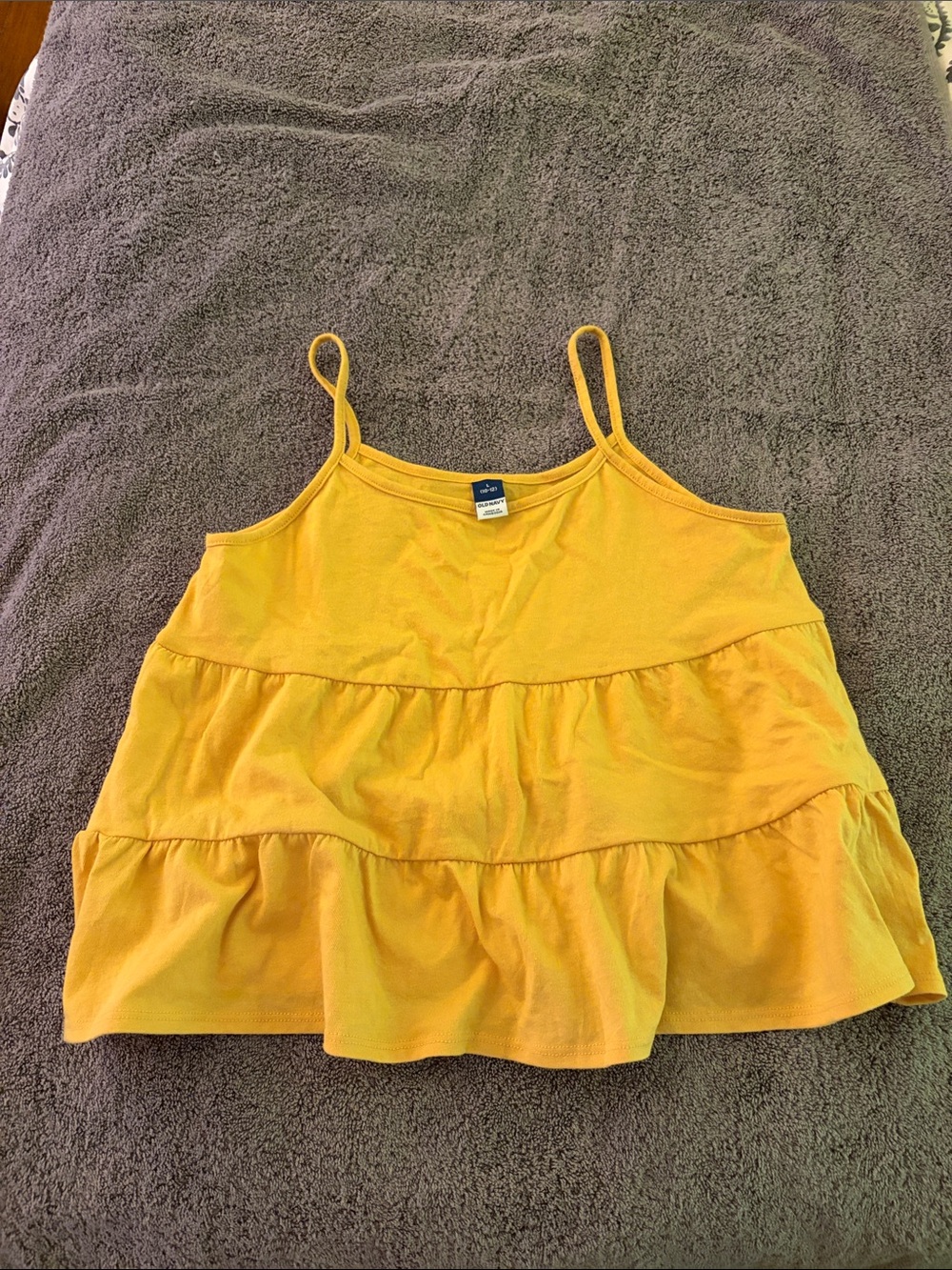 Old Navy Yellow Tiered Spaghetti Strap Camisole